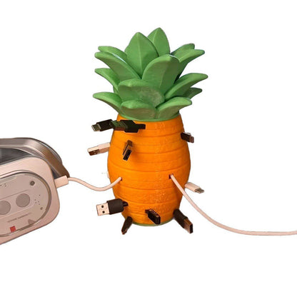 🍍 Pineapple Cable Organizer – Stackable Cord Winder for Desk