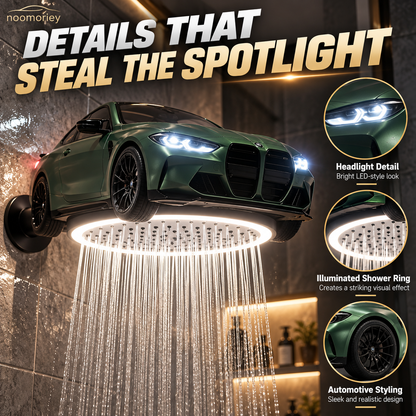 🏎️🚿 AutoRain – Sports Car-Shaped LED Rainfall Shower Head