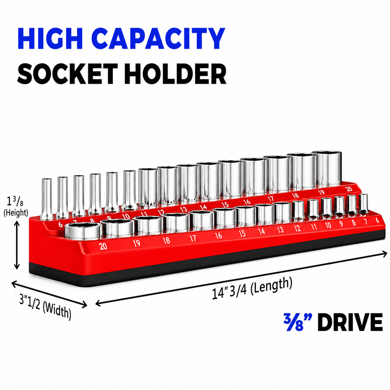 🔧Magnetic Socket Organizer-Find Every Socket Instantly