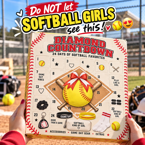 🥎 2026 Softball Girls Advent Calendar – 24 Days of Game-Day Surprises