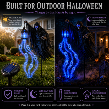 💀 Halloween Soul Harvester Animated Solar Garden Light