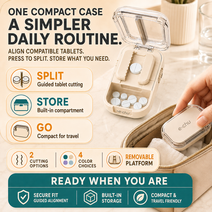 💊 2-in-1 Adjustable Multi-Pill Cutter & Storage Case – 2-Way or 4-Way