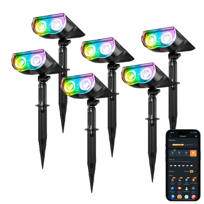 💡🌈Smart Solar Color-Changing Landscape Spotlights – 2 Pack