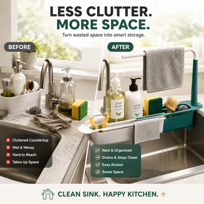 🔥Hot Sale🔥Updated Telescopic Sink Storage Rack