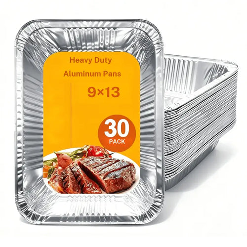🍽️Aluminum Foil Pans 9x13 Disposable – Half Size Aluminum Foil Heavy Duty deep Steam Table Pan