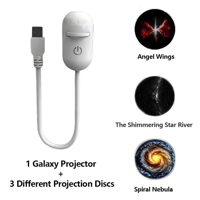 🌌2-in-1 Projector & Warm Night Light – USB Starry Sky Lamp
