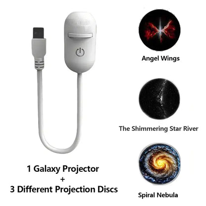 🌌2-in-1 Projector & Warm Night Light – USB Starry Sky Lamp