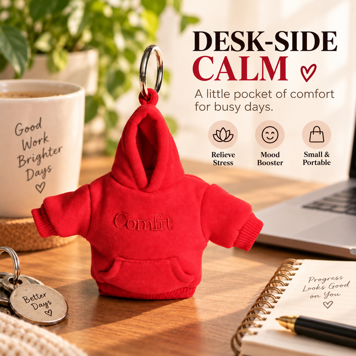 Limited Edition👕🧶 Mini Hoodie Stress Ball Keychain✨