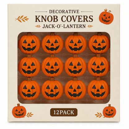 Holiday Decorative Knob Covers 🎃🍬 – Pumpkin & Peppermint Sets