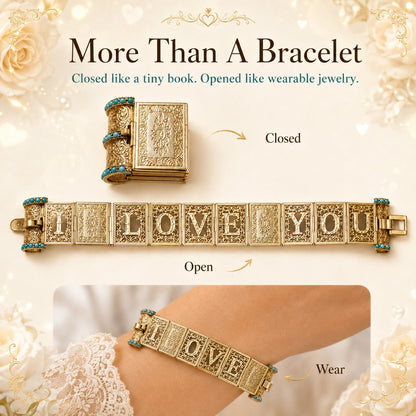 ❤️Victorian Book “I Love You” Bracelet