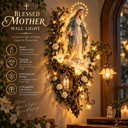 🙏✨ Blessed Mother Lighted Wall Décor