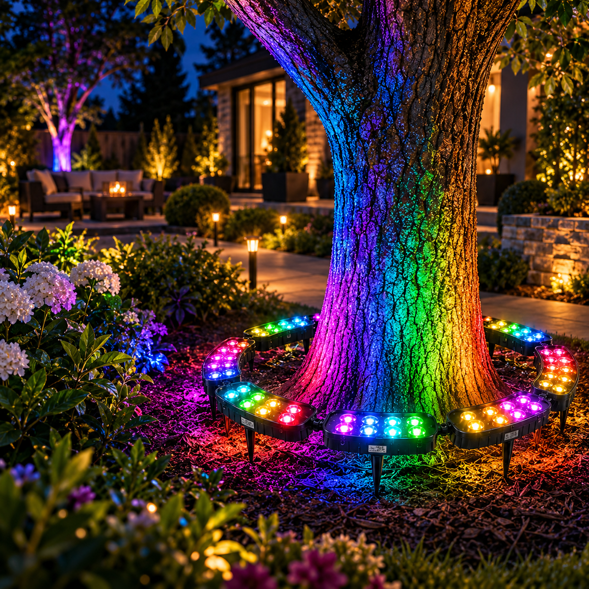 💜💙💚 One Tree. Endless Colors. – Solar RGB Landscape Ring Light