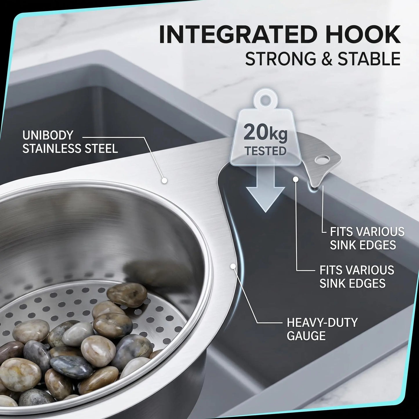 🦢💧Stainless Steel Swan Sink Strainer Basket