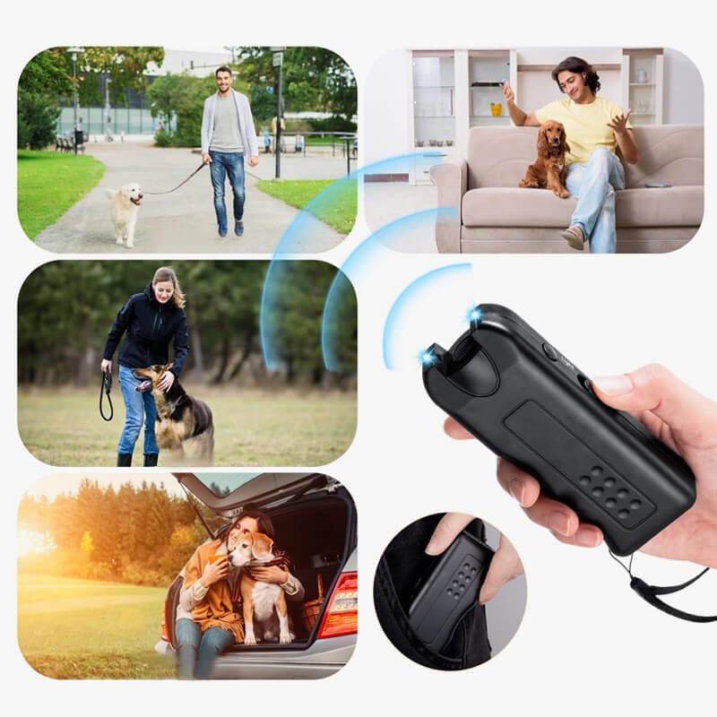 🔥Hot Sale - 49% OFF🔥Portable Ultrasonic Dog Deterrent with LED Flashlight