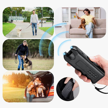 🔥Hot Sale - 49% OFF🔥Portable Ultrasonic Dog Deterrent with LED Flashlight