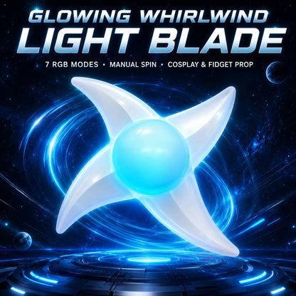 🌀 Glowing Whirlwind Light Blade - Rotating Fidget Toy ✨