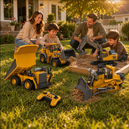 🚜 RC Construction Vehicles – Excavator, Loader, Bulldozer & Dump Truck
