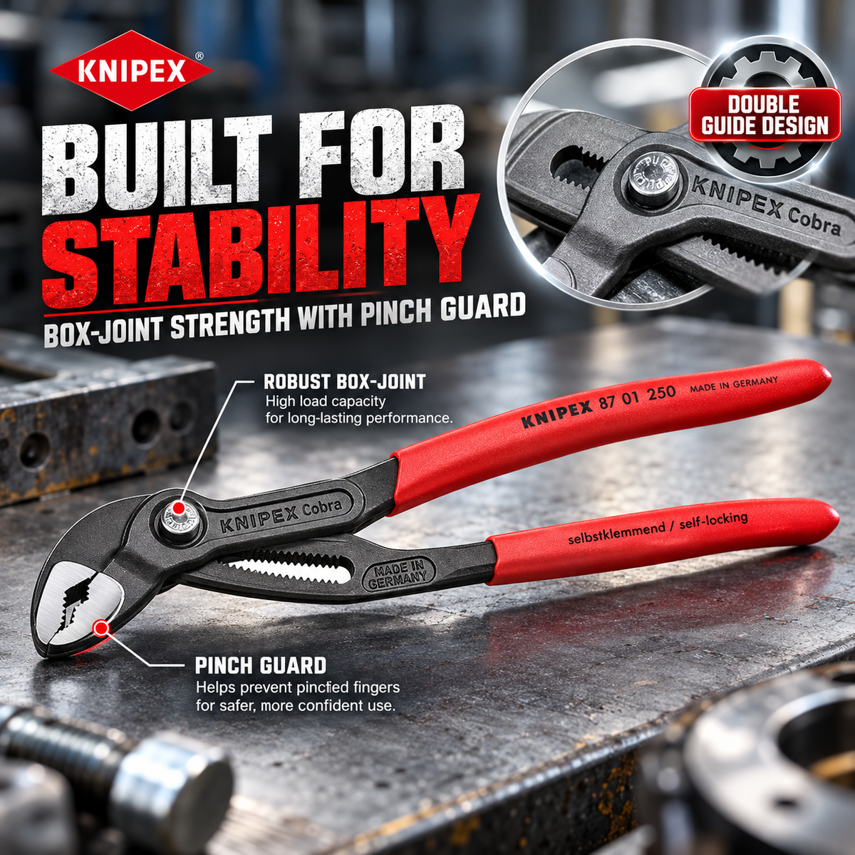 🔧10 in. Cobra® Water Pump Pliers