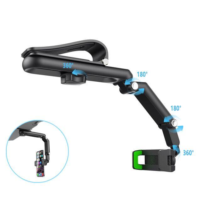 1080° Adjustable Car Sun Visor Phone Holder