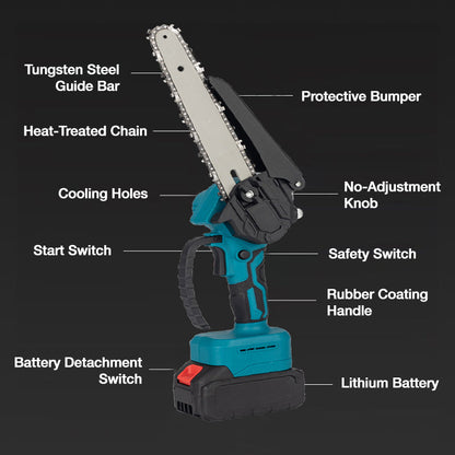 ⚡ 6-Inch Cordless Mini Chainsaw – Cut Faster, Work Easier