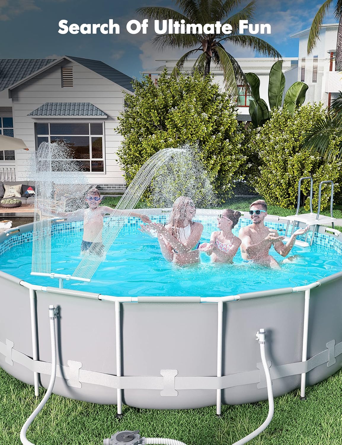 ✨Pool Fountain - Dual Spray Water Fountains for Above Ground🔥