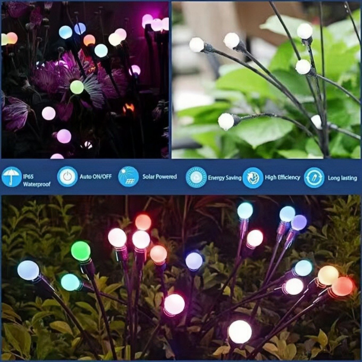 🎉NEW ARRIVAL-49% OFF✨🌿 Solar Firefly Glow Stakes – 32/48LED Garden Lights That Dance in the Breeze