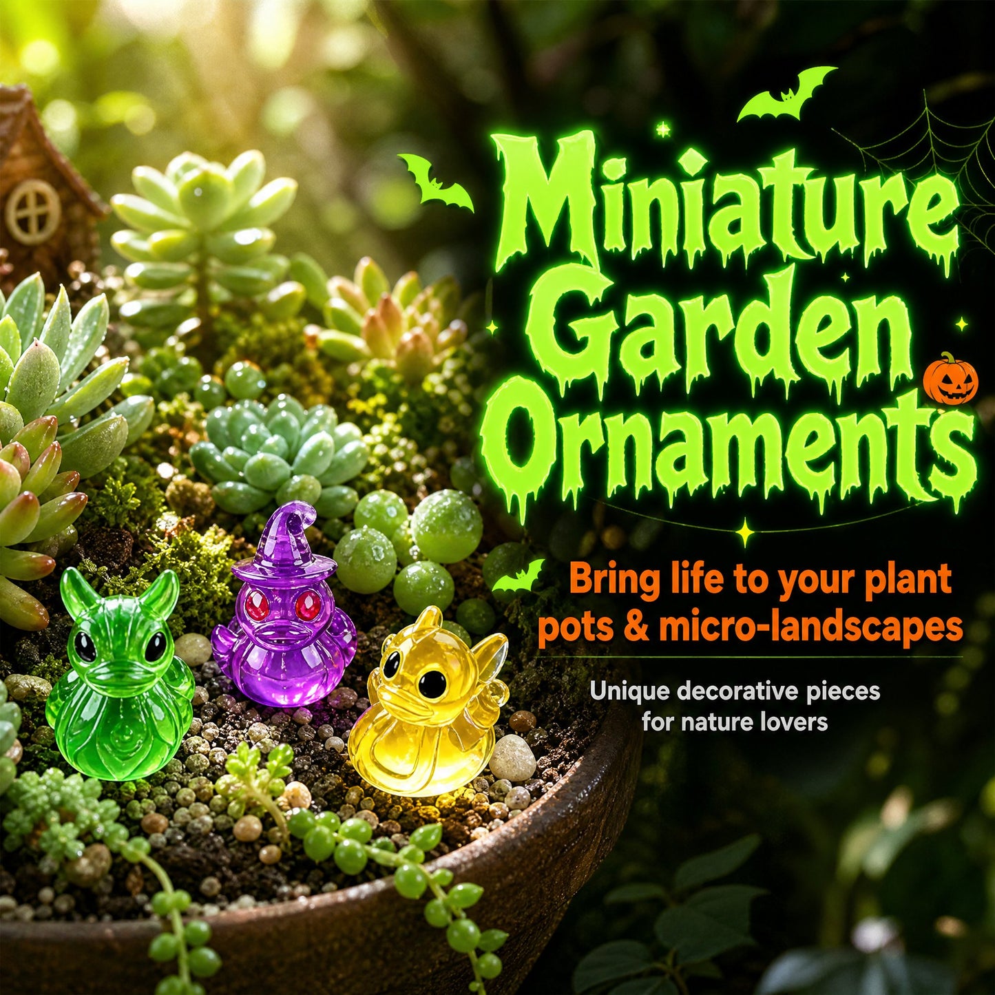 👻🎃Glow-In-The-Dark Mini Halloween Duck Set
