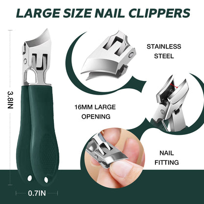 Wide-Jaw Slanted Nail Clippers – Easier Control for Every Trim
