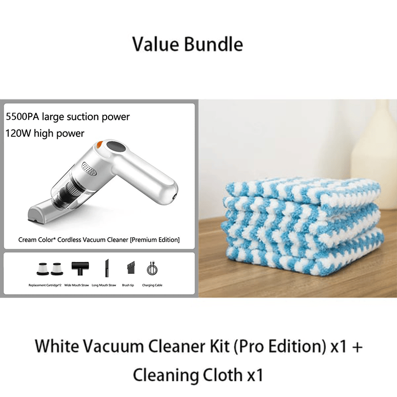 High-Power Cordless Vacuum Cleaner Kit for Car