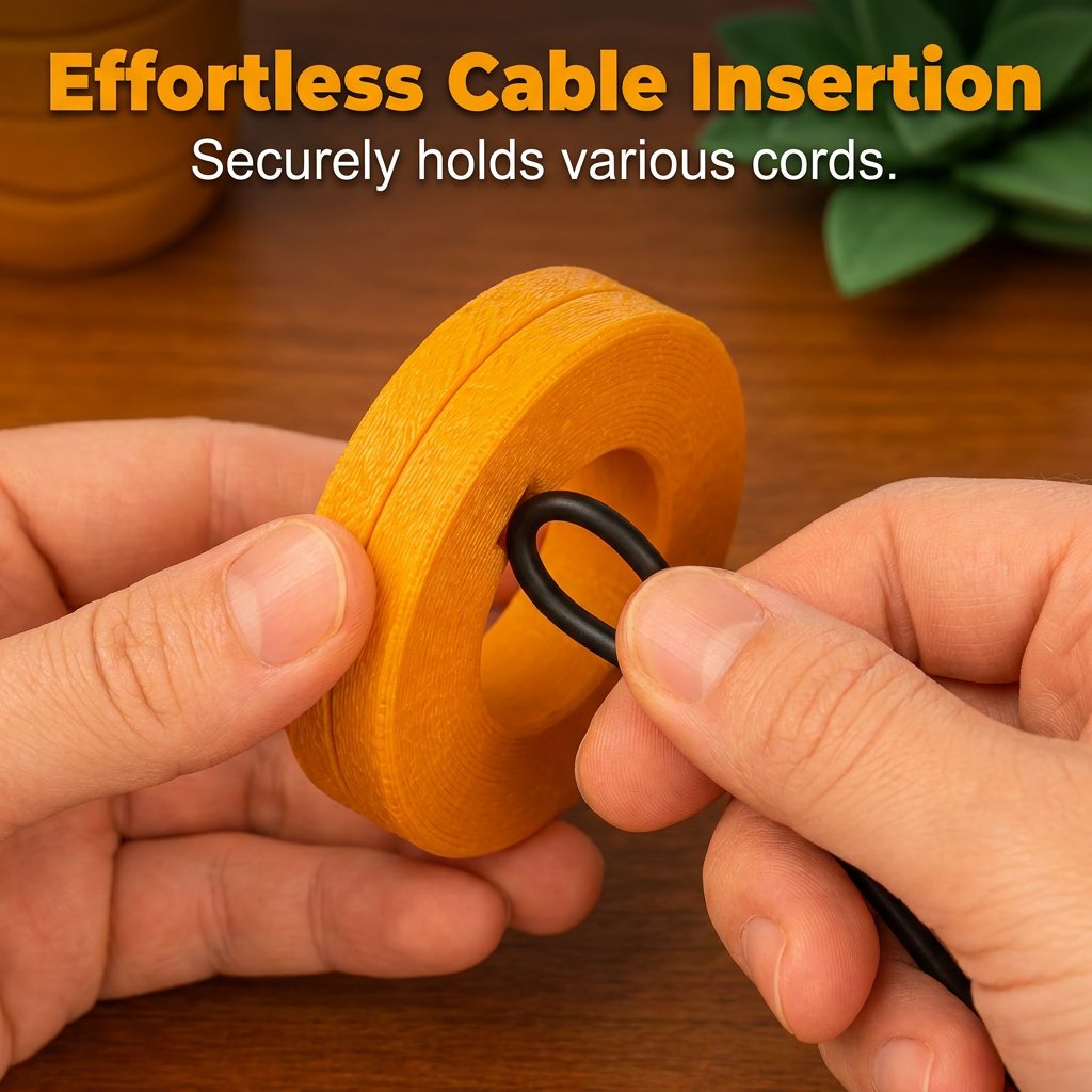 🍍 Pineapple Cable Organizer – Stackable Cord Winder for Desk