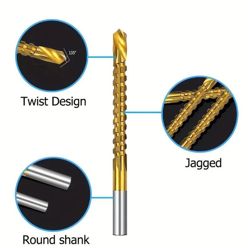 🔥Limited Time 50% Off✨🛠️ 6-Piece Serrated Side-Cutting Drill Bit Set