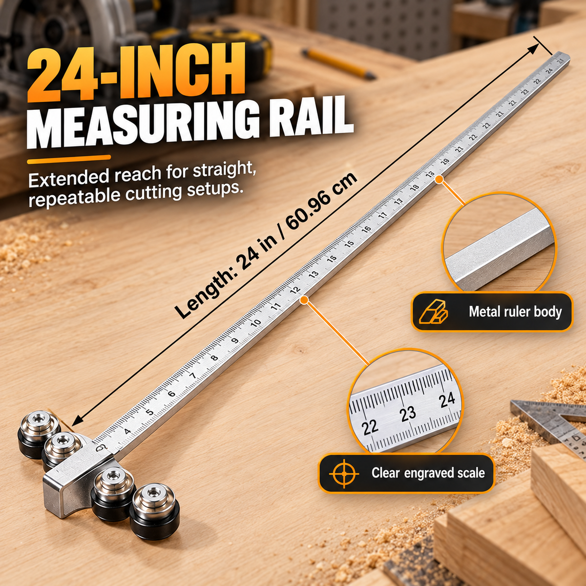 🔩 Straight-Edge Double Axis 60cm Positioning Calipers