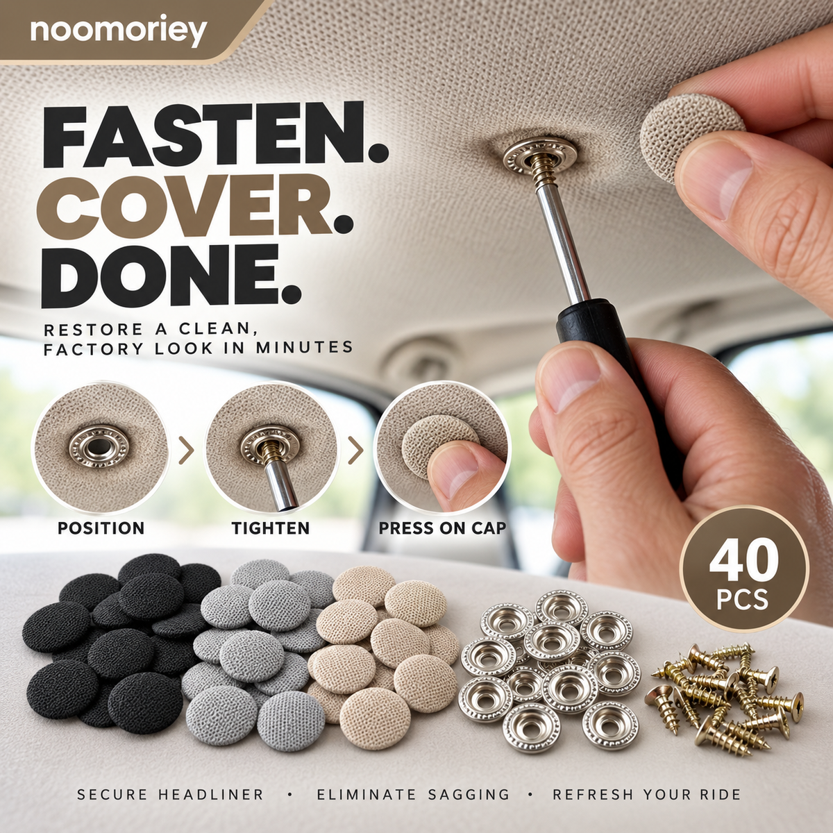 40 Pack Car Roof Headliner Repair Buttons