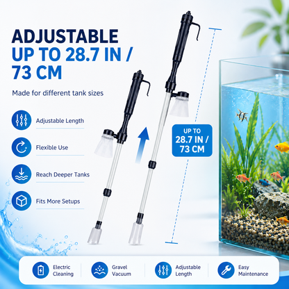 🐠Electric Aquarium Gravel Cleaner-Keep Your Tank Clean With Less Effort
