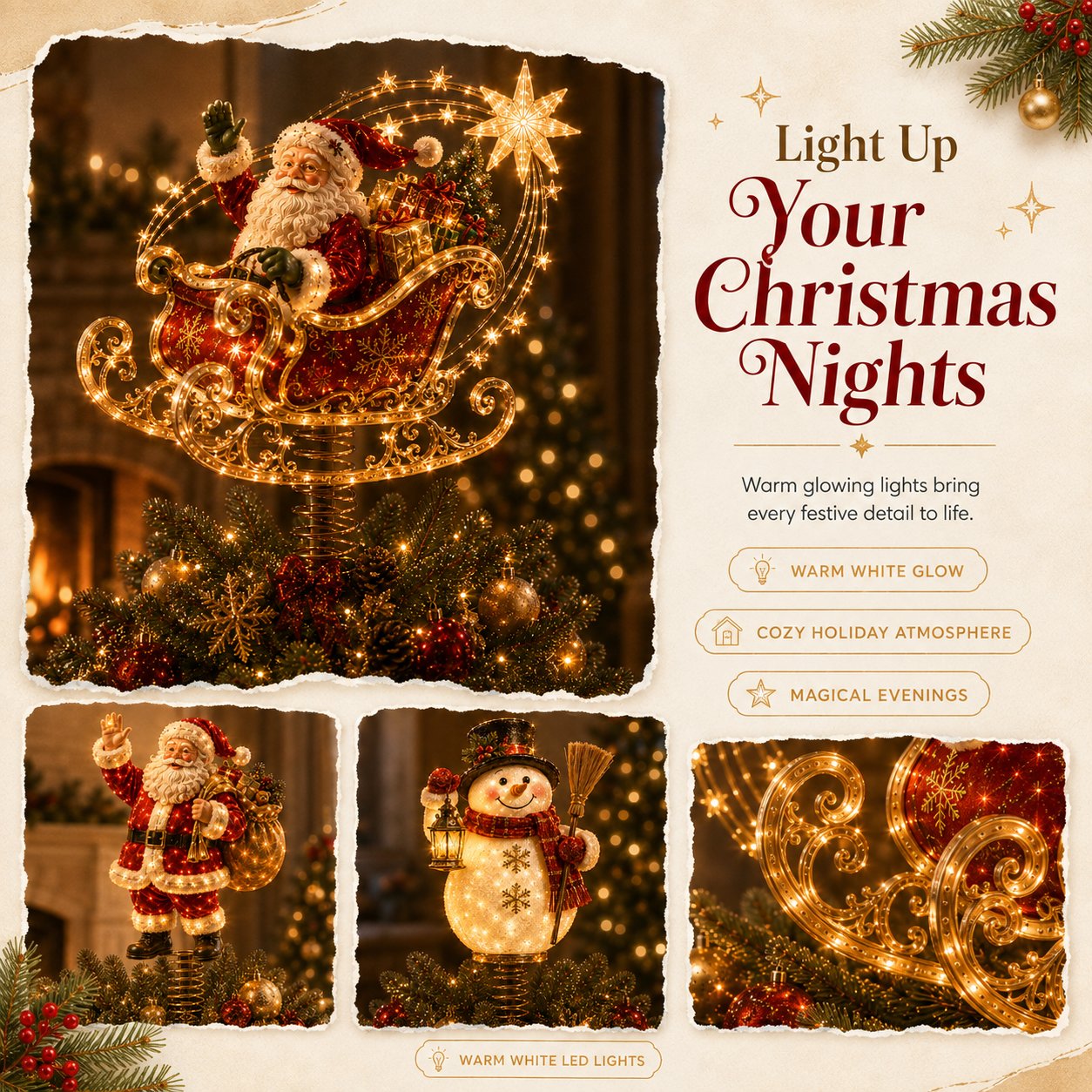 ⏳ Last Day 49% OFF – 🎅  Lighted Christmas Tree Topper Collection | 7 Festive Character Designs To Transform Your Tree Into A Holiday Showpiece ✨