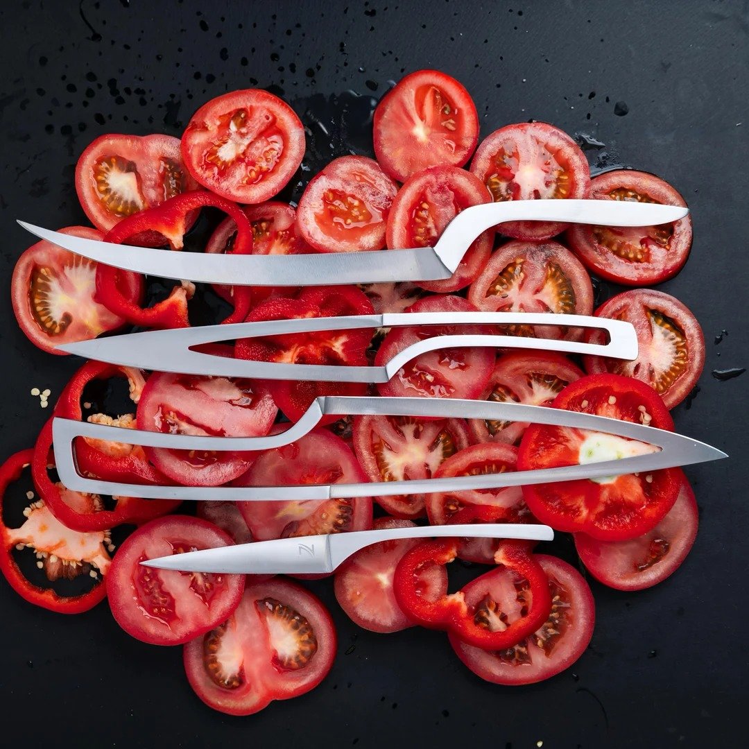4-Piece Magnetic Kitchen Knife Set | VG10 Japanese Steel & Space-Saving Nesting Design