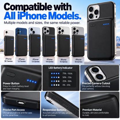 🔋 High-Capacity Clip-On Phone Battery Pack – Portable Backup Charger for All-Day Convenience