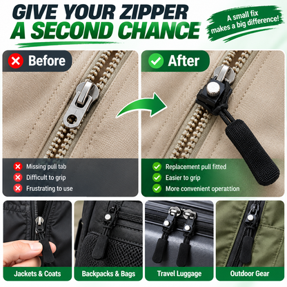 🔧 Zipper Pull Replacement Kit – Fix Broken Zipper Tabs in Minutes ✨