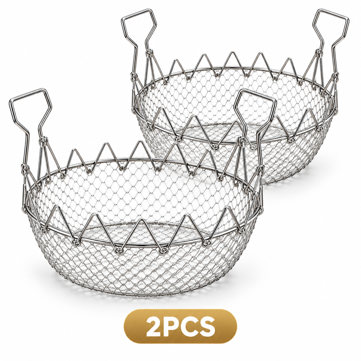 🍟 Foldable Easy-Lift Frying Basket – Fry, Lift & Drain the Whole Batch in One Easy Move