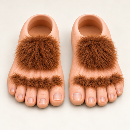 👣 YETI OR NOT Bigfoot Feet – 😂 Funny Realistic Toe Slippers, One Size EU 36–42