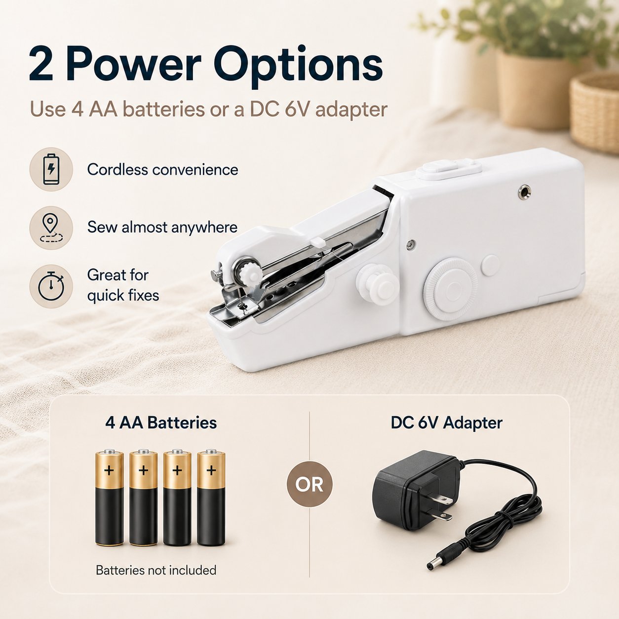 🧵 Portable Handheld Electric Sewing Machine – Quick Fabric Fixes Anywhere
