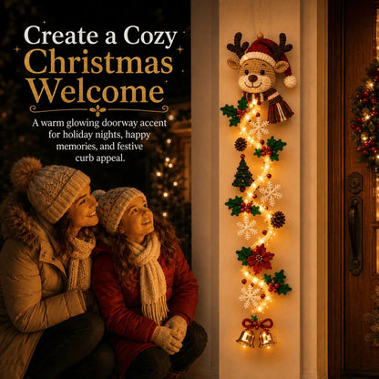 ⏳ Last Day 49% OFF – 🎄MerryCascade™ Glowing Christmas Door Hanger | 6 Festive Lighted Designs with Warm Glow, Dimensional Details & Space-Saving Vertical Décor ✨