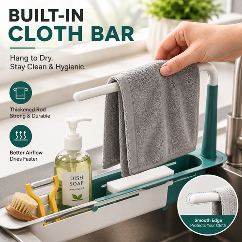 🔥Hot Sale🔥Updated Telescopic Sink Storage Rack