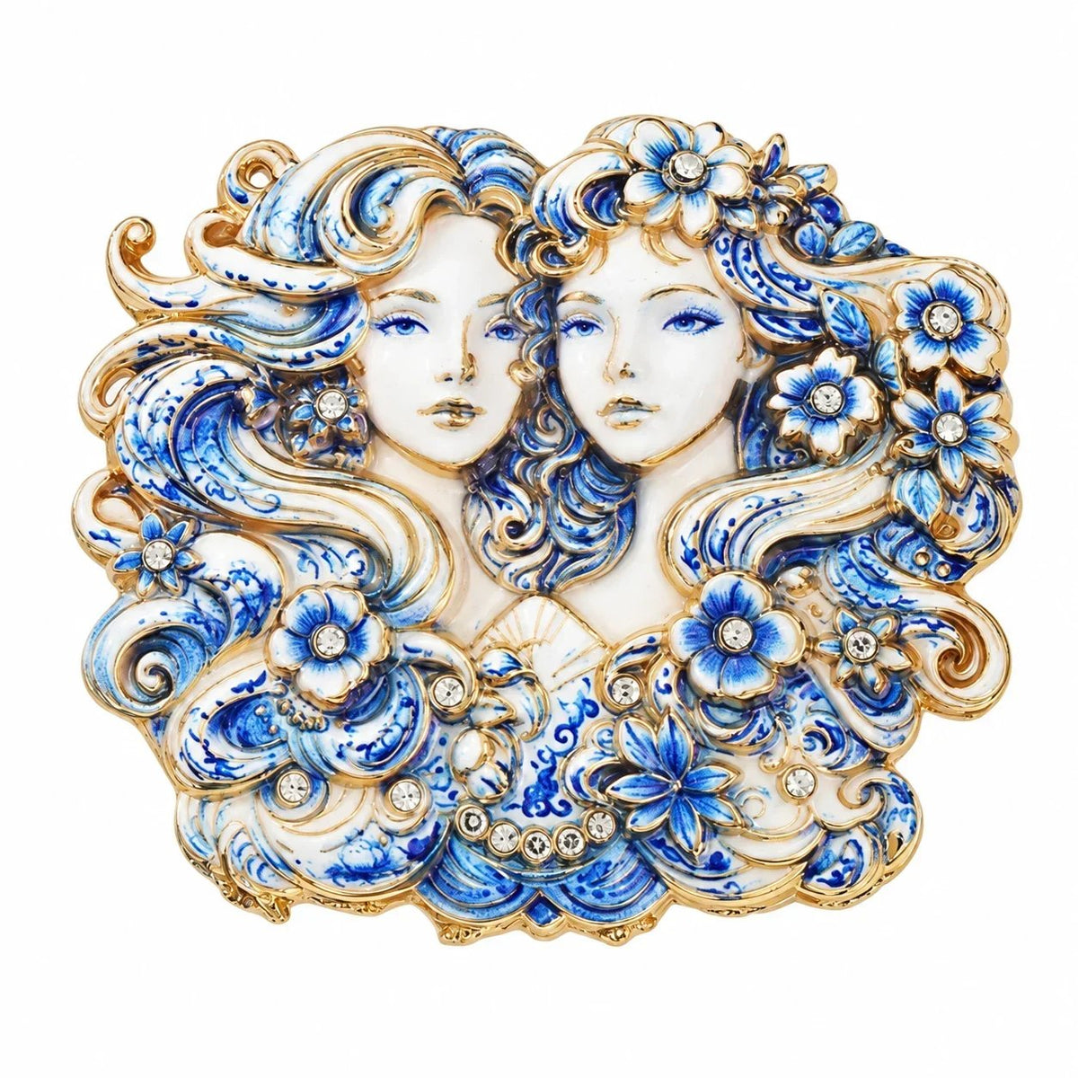 ♈ Luxury Zodiac Enamel Brooch – Colorful Astrology Lapel Pin for Blazers, Coats & Gifts