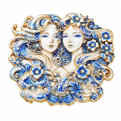 ♈ Luxury Zodiac Enamel Brooch – Colorful Astrology Lapel Pin for Blazers, Coats & Gifts