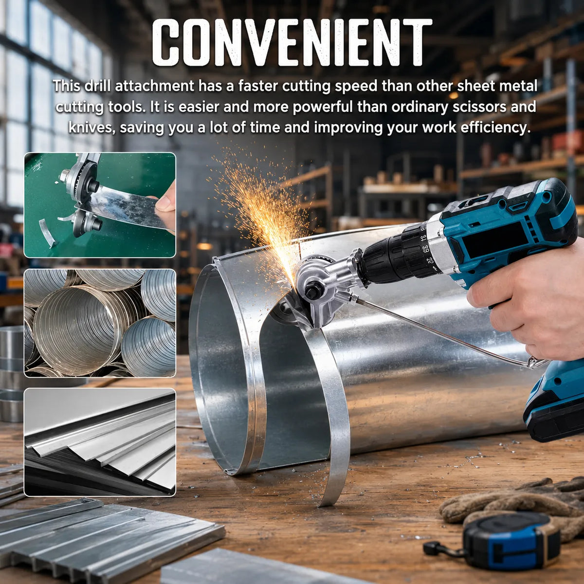 🔩 Metal Sheet Cutter Drill Attachment — Fast, Clean & Effortless