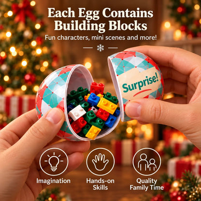 🎄 24-Day Surprise Egg Advent Calendar – Christmas Mini Building Block Sets