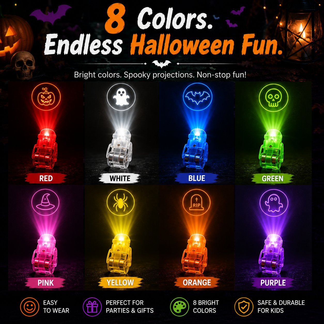🎃Halloween Projection Finger Lights-Halloween Magic at Your Fingertip