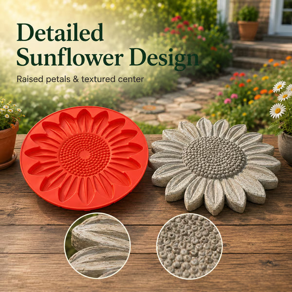 🌻 Reusable Sunflower Stepping Stone Mold!!!