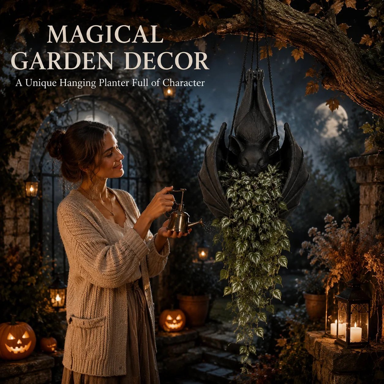 🦇 Hanging Bat Planter – Give Your Plants a Dark Side